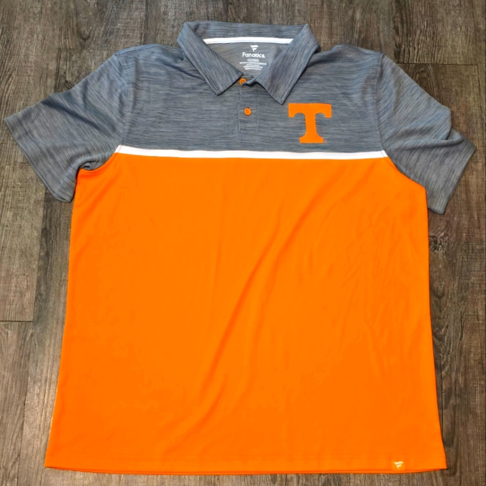 Tennessee Volunteers Grey and Orange Polo Size XL Fanatics